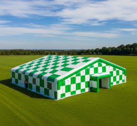 Tent1-6419 Grün Weiß Aufblasbares Rechteckiges Zelt