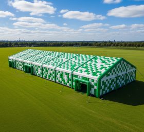 Tent1-6420 Grün Weiß Aufblasbares Rechteckzelt