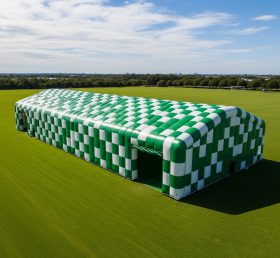 Tent1-6421 Grün Weiß Aufblasbares Rechteckiges Zelt