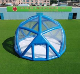 Tent1-5049B Blaue Kugelstruktur Aufblasbares Blaszelt