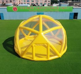 Tent1-5049O Gelbe Kugelstruktur Aufblasbares Blasenzelt