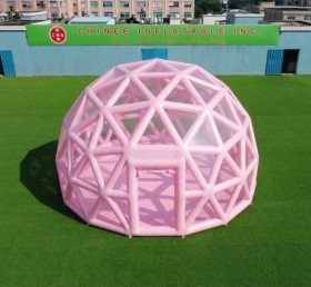Tent1-5041K Rosa Kugelförmige Struktur Aufblasbares Blasenzelt