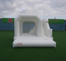 T2-3249G Reinweißes Hüpfburg mit Rutsche