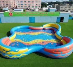 Pool4-034 Aufblasbares Schwimmbecken mit unregelmäßiger Form