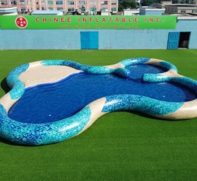 Pool4-037 Unregelmäßig geformtes aufblasbares Schwimmbecken