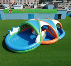 Pool4-068 Aufblasbares Schwimmbecken mit Überdachung