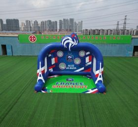 T11-7140 Frankreich Nationalmannschaft Thema Aufblasbares Fußball-Torwandspiel