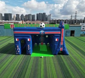 T11-7218 Paris Saint-Germain Thema Aufblasbares Fußball-Torabschuss-Spiel