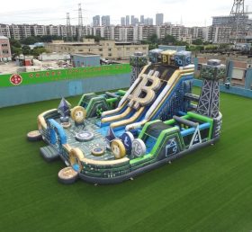 T6-6826 Kryptowährungs-Thema Aufblasbarer Spielplatz