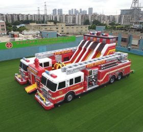 T6-6837 Firetruck Theme Inflatable Playg...
