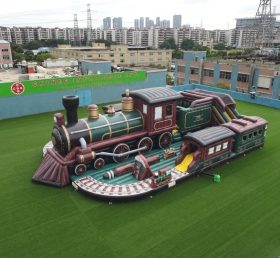 T6-6875 Train Theme Inflatable Playgroun...