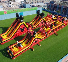 CR2-568 Mickey & Minnie Thema Riesige Aufblasbare Hindernisparcours Herausfordernder Lauf
