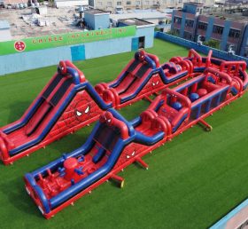 CR2-593 Spider-Man Thema Riesiger Aufblasbarer Hindernisparcours Herausfordernder Lauf