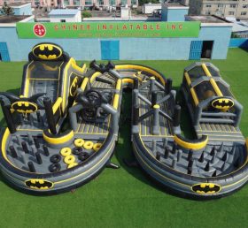 CR2-712 Batman-Themen Riesenaufblasbarer Hindernisparcours Herausfordernder Lauf