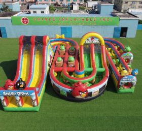 CR2-776 Angry Birds Thema Riesiger Aufblasbarer Hindernisparcours Herausfordernder Lauf