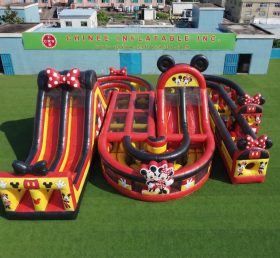 CR2-810 Mickey & Minnie Themenriesiges Aufblasbares Hindernisrennen Herausfordernder Lauf