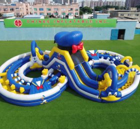 CR2-942 Donald-Duck-Thema Riesige Aufblasbare Hindernisparcours Herausfordernder Lauf