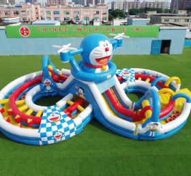 CR2-943 Doraemon Thema Riesige Aufblasbare Hindernisparcours Herausfordernder Lauf