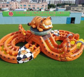 CR2-946 Garfield Thema Riesige Aufblasbare Hindernisparcours Herausfordernder Lauf
