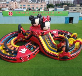 CR2-956 Mickey & Minnie Thema Riesiges Aufblasbares Hindernisparcours Herausfordernder Lauf