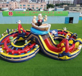 CR2-965 Popeye Thema Riesiges Aufblasbares Hindernisparcours Herausfordernder Lauf