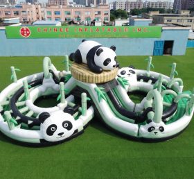 CR2-991 Panda-Themen Riesige Aufblasbare Hindernisparcours Herausfordernder Lauf