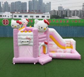 T2-8799 Hüpfburg im Hello-Kitty-Design mit Rutsche und Pool