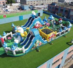 GF3-1045 Die Schlümpfe Themenaufblasbarer Spielplatz