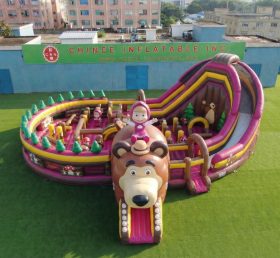 GF3-1173 Masha und der Bär Themen-aufblasbarer Funpark