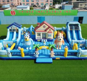 GF3-1190 Bluey Thema Aufblasbare Funstadt