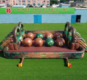 T11-4751A Boonie Bears Thema Aufblasbarer Doppel-Wipeout Große Bälle Hindernisparcours
