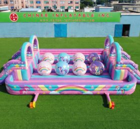 T11-4751O My Little Pony Thema Aufblasbarer Doppel-Wipeout Big Balls Hindernisparcours