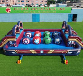 T11-4751W Avengers Thema Aufblasbarer Doppel-Wipeout Big Balls Hindernisparcours
