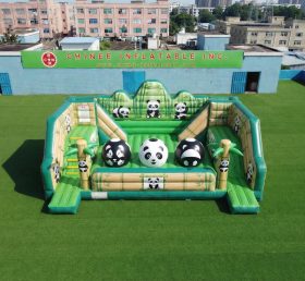 T11-4750I Panda-Themen aufblasbarer Wipeout-Big-Balls-Hindernisparcours