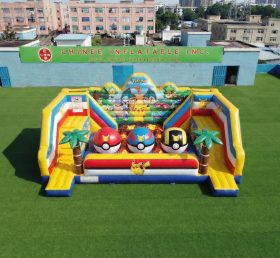 T11-4750L Pokémon Thema Aufblasbarer Wipeout Big Balls Hindernisparcours