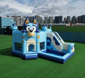 T2-8782 Bluey Themen Hüpfburg mit Rutsche & Pool