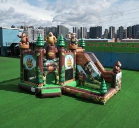 T2-8785 Boonie Bears Thema Hüpfburg mit Rutsche & Pool
