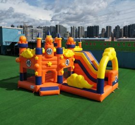 T2-8794 Hüpfburg im Dragon Ball Thema mit Rutsche & Pool