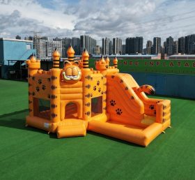 T2-8796 Garfield Themen-Hüpfburg mit Rutsche & Pool