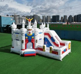 T2-8798 Hüpfburg im Gundam-Design mit Rutsche & Pool