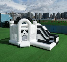 T2-8818 Hüpfburg mit Panda-Thema mit Rutsche & Pool