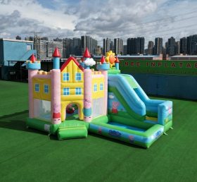 T2-8820 Hüpfburg im Peppa-Wutz-Design mit Rutsche & Pool