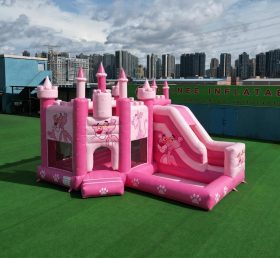 T2-8821 Hüpfburg im Pink-Panther-Design mit Rutsche & Pool