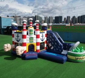T2-8824 Popeye Themen-Hüpfburg mit Rutsche & Pool