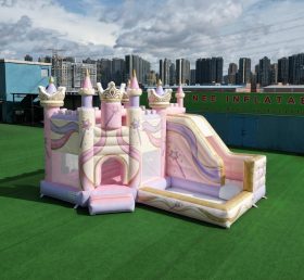 T2-8825 Prinzessinnen-Party Hüpfburg mit Rutsche und Pool
