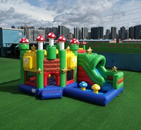 T2-8842 Super-Mario-Themen-Hüpfburg mit Rutsche und Pool