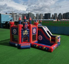 T2-8843 Avengers Themen Hüpfburg mit Rutsche & Pool