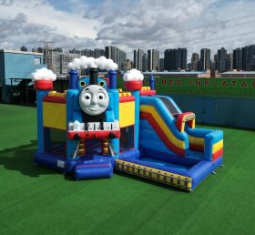 T2-8849 Thomas & Friends Themen-Hüpfburg mit Rutsche & Pool