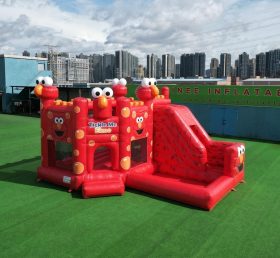 T2-8850 Tickle-Me-Elmo-Themen-Hüpfburg mit Rutsche und Pool