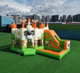 T2-8851 Timmy Time Themen-Hüpfburg mit Rutsche & Pool